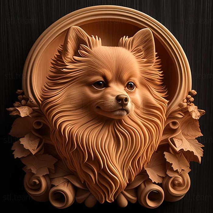 3D model Pomeranian dog (STL)